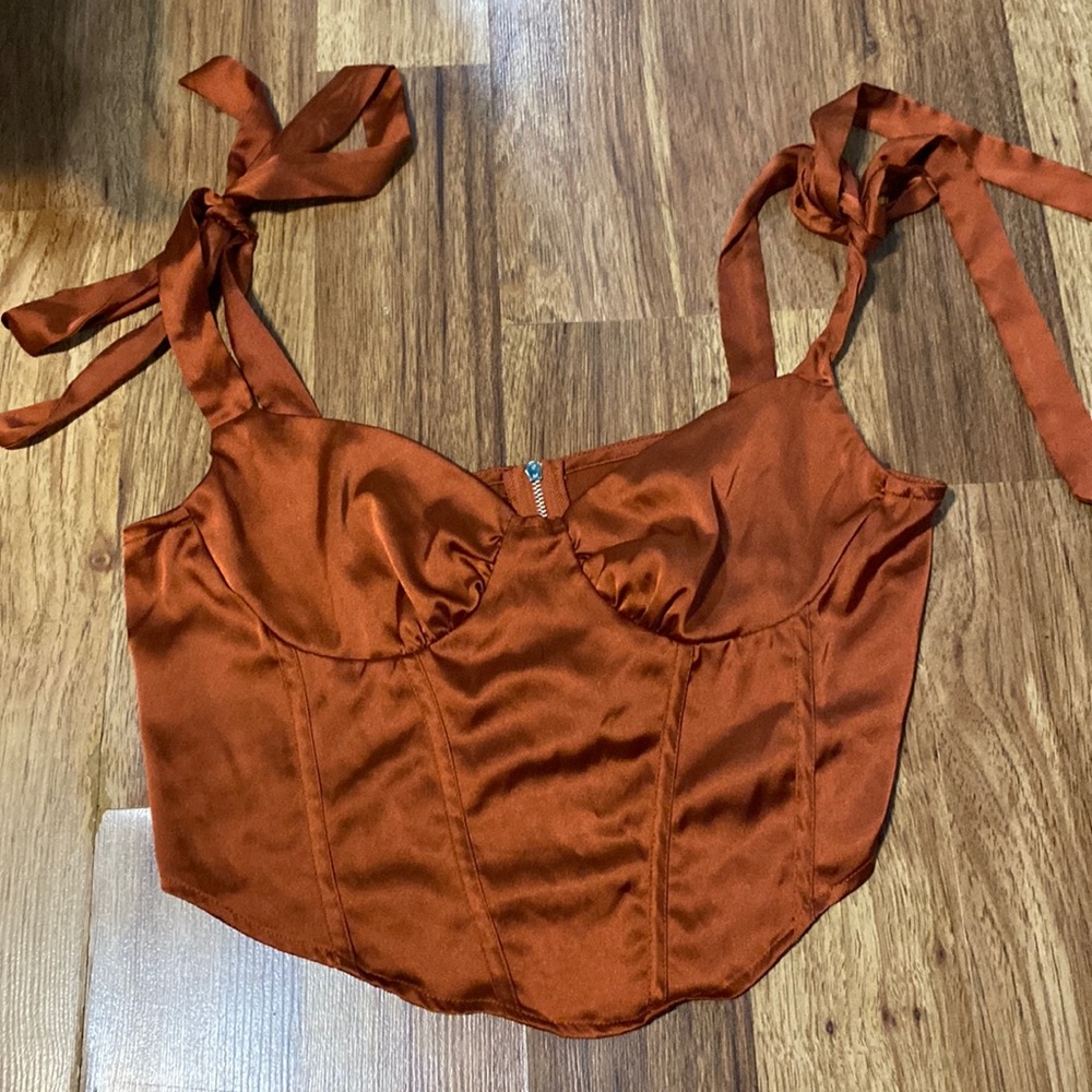 Cider burnt orange corset top